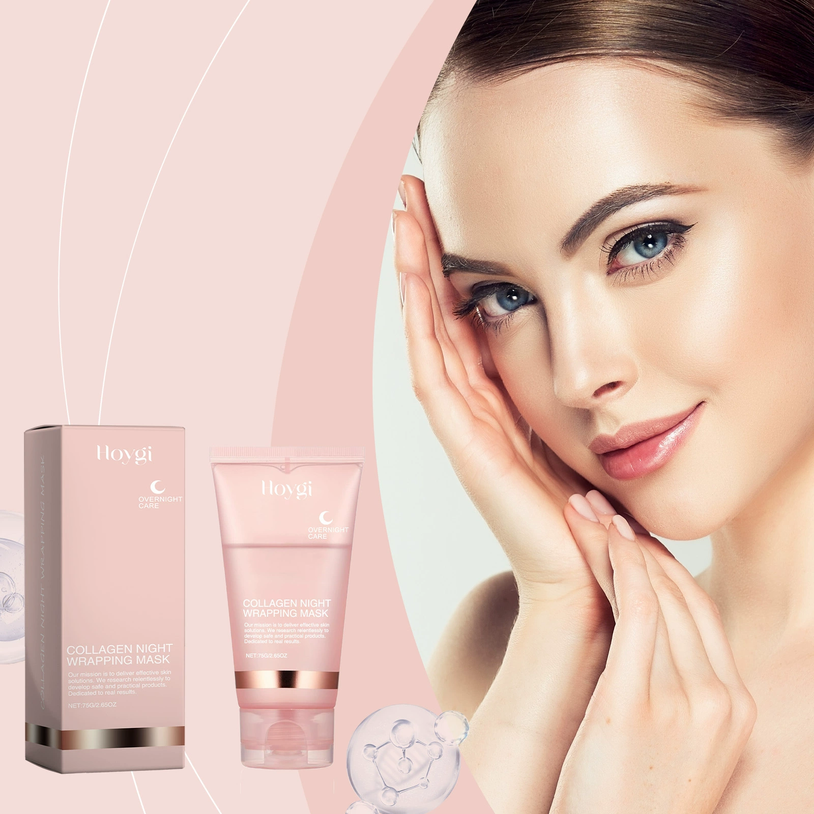 Hoygi коллагеновая отрывная маска Увлажняющая и увлажняющая кожа Очищающая поры увлажняющая и разрывная маска