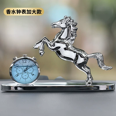 Car ornaments – perfume car ornaments car solar - horse-to-success-silver-timepiece-large