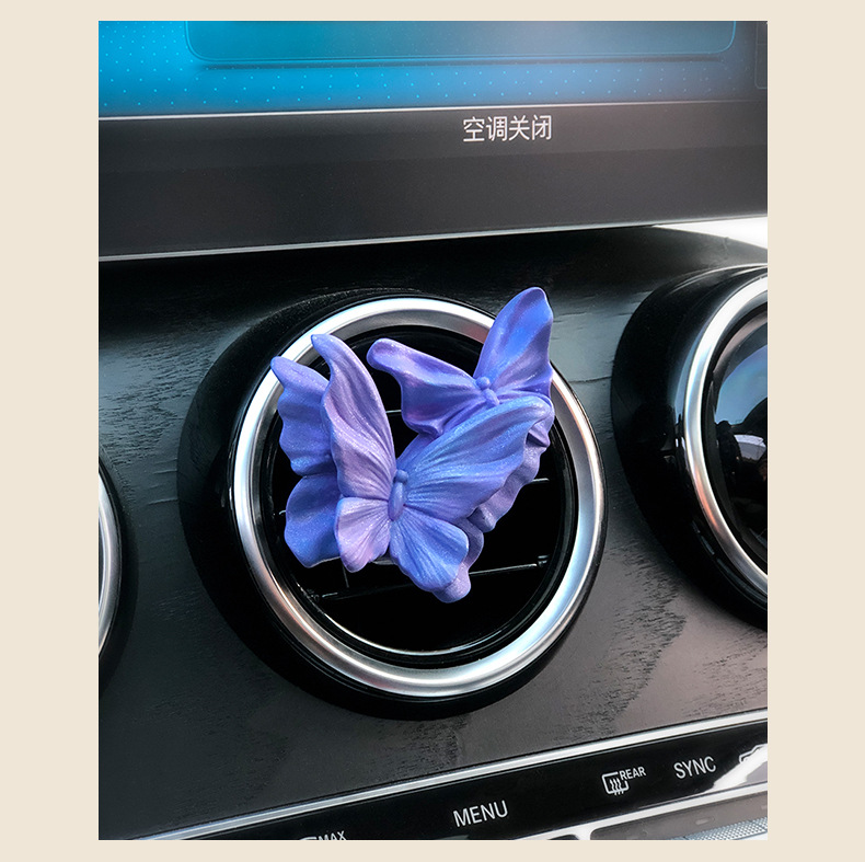 Butterfly Car Aromatherapy Air Outlet Decoration Car Perfume High-grade Fragrance Expansion Stone Car Accessories Ornaments Gift for Women