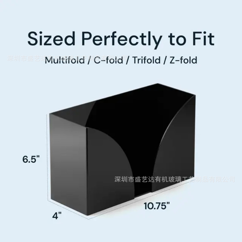 Manufacturer's Acrylic Countertop Paper Towel Dispenser, Restaurant Kitchen Bathroom Towel Storage Box Dispenser, Heightened Version Manufacturer's Acrylic Countertop Paper Towel Dispenser, Restaurant Kitchen Bathroom Towel Storage Box Dispenser, Heightened Version