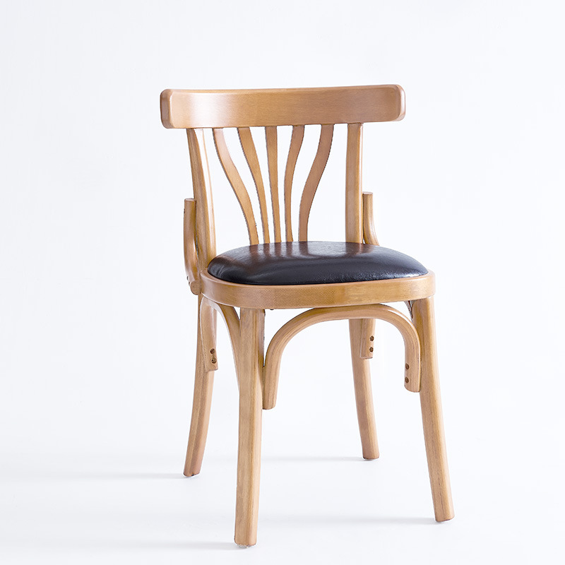 Mesa de comedor de hotel de caja de madera maciza cadena de restaurantes occidentales diseñadores de estilo antiguo asiento de tela de caña