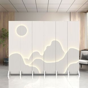 Chinese-style Screen Partition Living Room Hotel Private Room Mobile Folding Office Meeting Room Simple Shielding Double-sided Folding Screen