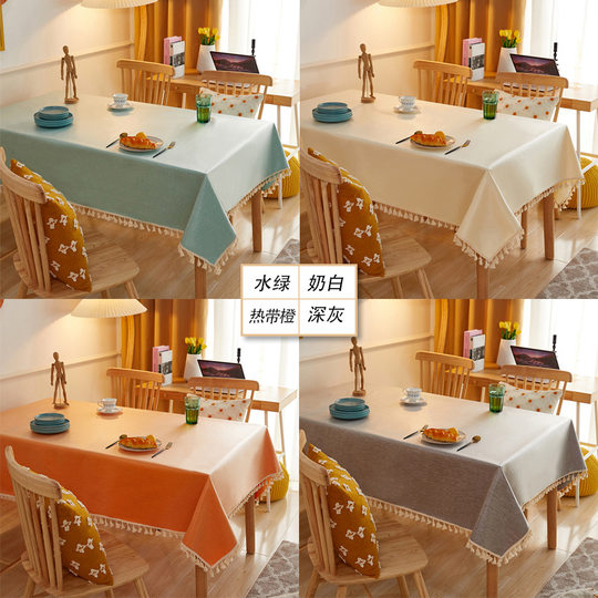 Simple pvc Water-proof Oil-proof Disposable Insulation Tablecloth Solid Color Desk ins Dining Table Cloth Coffee Table Plastic Tablecloth Table Mat