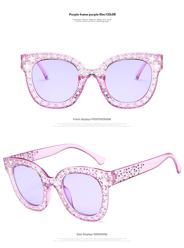 Personalized Five-pointed Star Jelly Color Sunglasses Fashion Colorful Ocean Sunglasses Cute Playful Glasses 5035_voghion.com