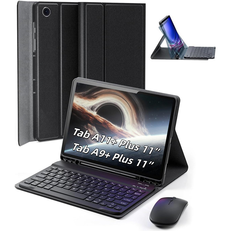 Cross-Border Applicable Samsung A11Plus Bluetooth Keyboard Protective Cover A9+ Tablet Case with Magnetic Detachable X230