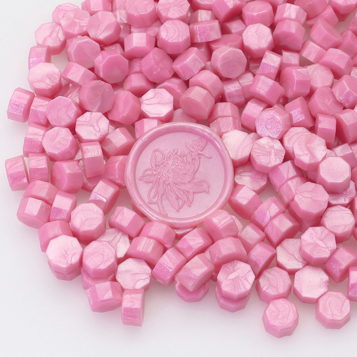 Perlas de cera de sellado octogonales Oucai, 500g, 131 colores, perlas de sellado de cera a granel, colores mixtos, baratas, perladas, una libra.