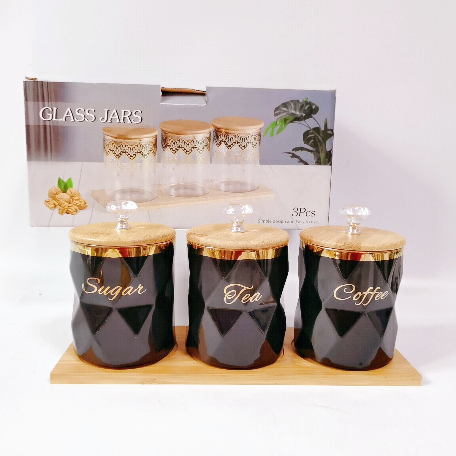 Exportación de Oriente Medio almacenamiento de cerámica Jar galvanoplastia sellado Jar granos gruesos almacenamiento Jar diamante condimento Jar traje Jar