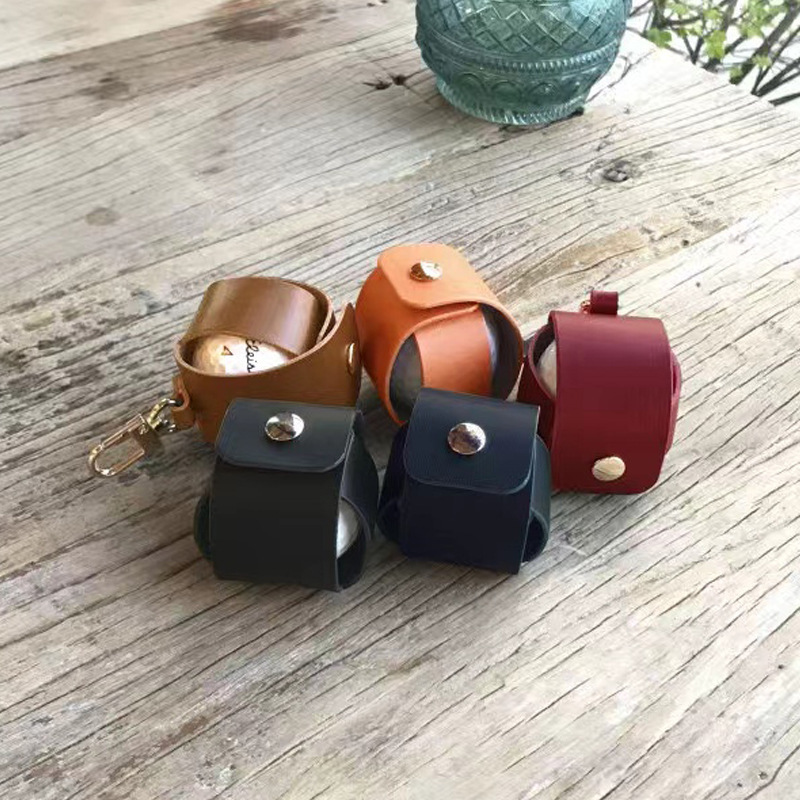 Single Golf Bag Waist Leather Golf Small Ball Bag Mini Pu Keychain Ball Bag Waist Bag Black No