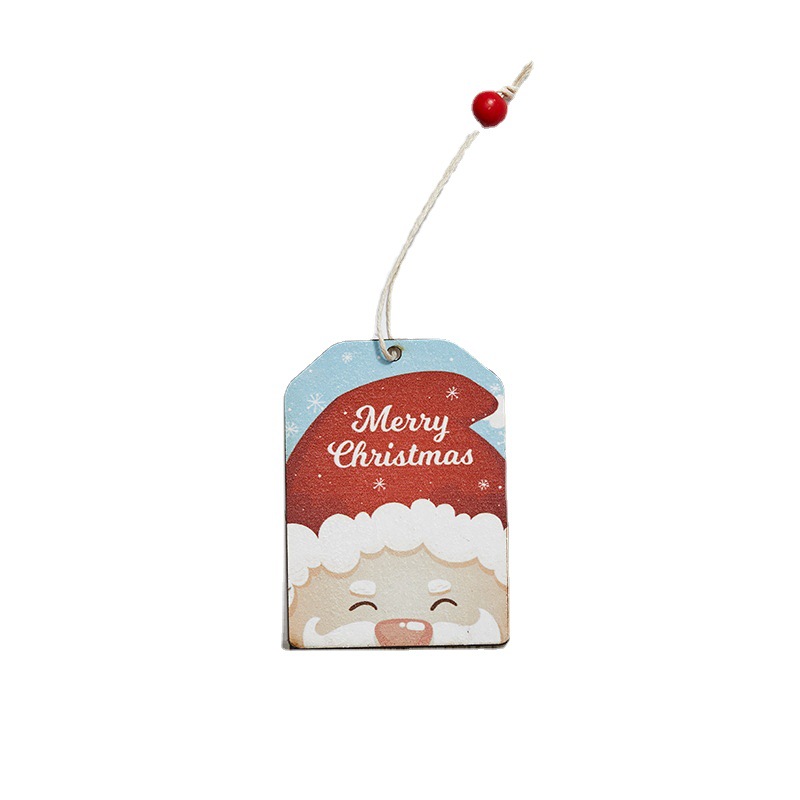 Madera de madera viejos colgantes de Navidad decoraciones de Navidad colgantes de bola de impresión colgantes de árbol de Navidad