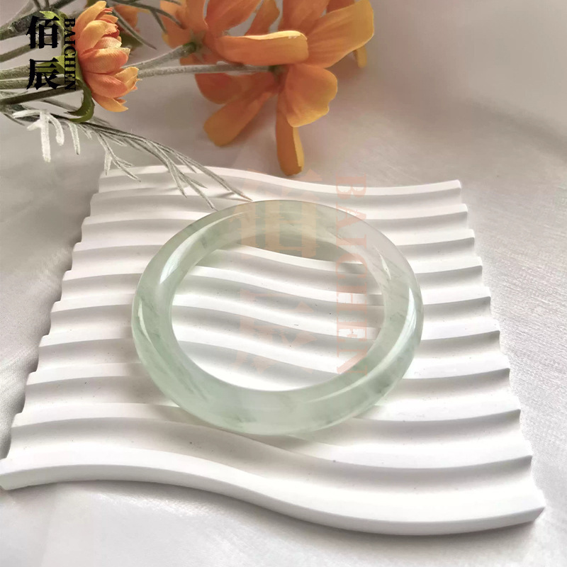 新疆天山翠ブレスレット雪翠氷種漂花玉ブレスレット天然金糸玉翡翠色玉ブレスレット|undefined
