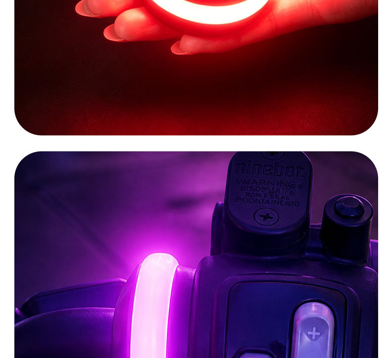 Electric Vehicle Handlebar Light-Up Ambient Light 12V Universal High-Brightness Warning Colorful Handlebar Ambient Light Handlebar Light Accessories