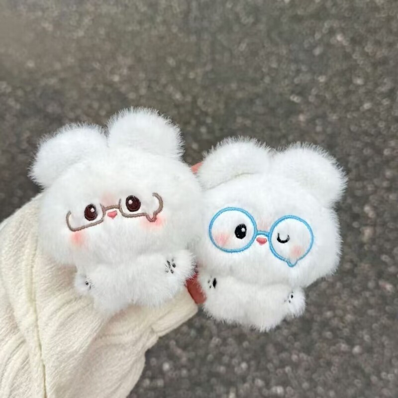 软绵绵小兔小熊闭眼哭哭毛绒挂件卡通扭蛋短绒公仔玩具娃娃小挂饰|undefined