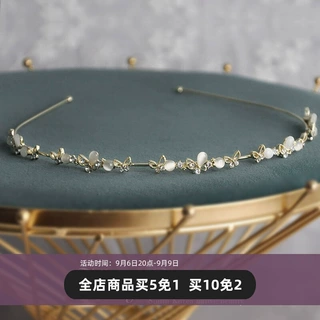 仙女发箍复古森系超仙蝴蝶小众头箍百搭外出发卡秋冬法式珍珠饰品