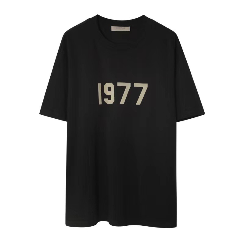 Camiseta de hombre de manga corta Essentials original de gama alta marca de moda Fog High Street 2022 primavera y verano 1977 cuello redondo