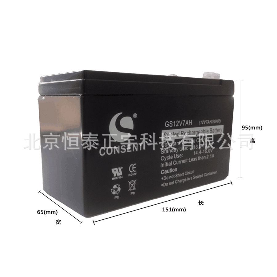CONSENT蓄电池GS12V100AH 光盛蓄电池12M100LC/20HR机房配套 消防