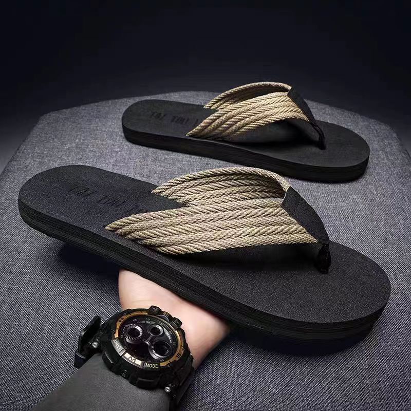 Summer British flip-flops men's Korean version of slippers men's non-slip sandals beach shoes plus size cross-border sandals trendy foreign trade Summer British flip-flops men's Korean version of slippers men's non-slip sandals beach shoes plus size cross-border sandals trendy foreign trade