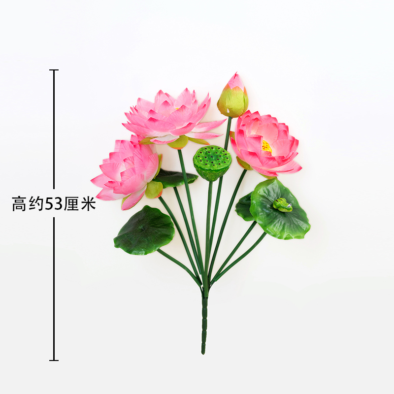 9 nĩa hoa sen lớn màu hồng