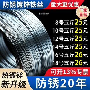 Anti-Rust Galvanized Iron Wire Fine Hot-Dip Electroplating Non-Rusting No. 8 10 12 14 16 18 # Iron Wire Steel Wire