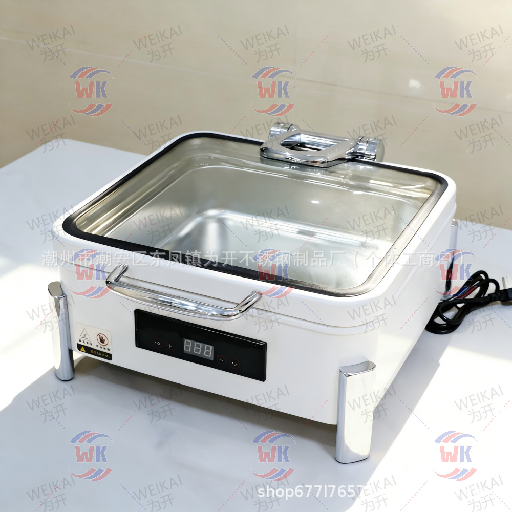 Horno de comedor inteligente de aislamiento térmico de inducción automática de acero inoxidable 304 de alta gama horno de solapa de desayuno horno de calentamiento eléctrico comercial horno de Buffy