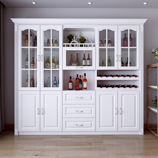 Wine Cabinet Against the Wall Living Room Integrated Sideboard 2022 New Home Wall Cabinet High Cabinet Multi-Functional European Storage Cabinet