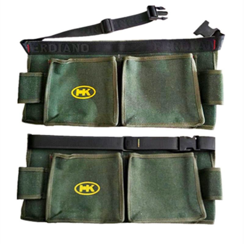 벨트 더블 포켓 목공 가방 네일 백 캔버스 허리 가방 다기능 도구 키트 장식 작업자 두꺼운 캔버스