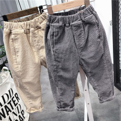 溫州童裝兒童秋冬款燈芯絨褲子寶寶休閒褲日系風小腳蘿蔔褲12300