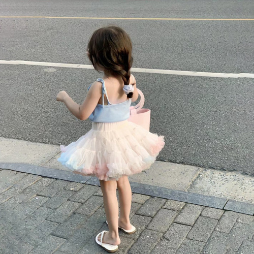 Children's Tutu Skirt, Toddler Performance Dress, Half Skirt for Girls, Baby Birthday Cake Dress, Puffy Skirt, Summer