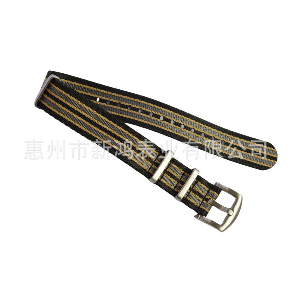 Correa de reloj de nailon NATO al por mayor en stock, correa de reloj de nailon tejida de 20/22 mm compatible con relojes.