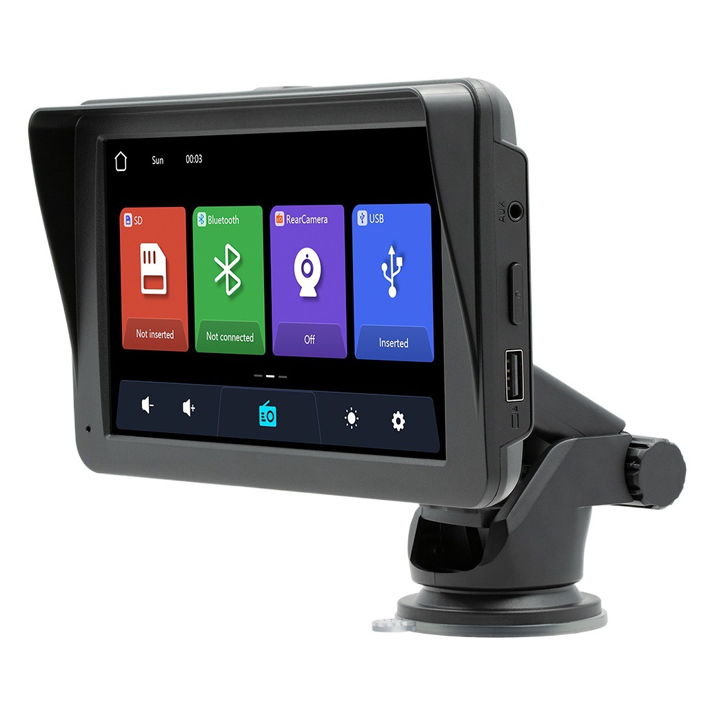 Carplay inalámbrico portátil de 7 pulgadas coche MP5 reproductor Bluetooth FM transmisor de control central de conducción grabadora