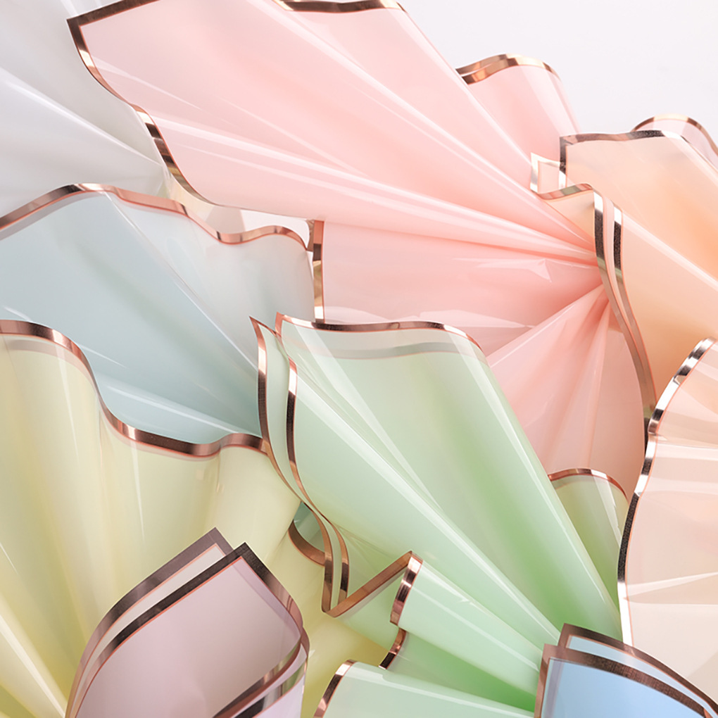 Li Zhi Ran era de oro papel de embalaje de flores película de gelía de oro papel de embalaje de buquete de flores