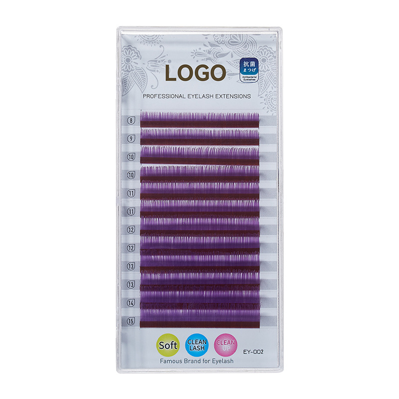 Fábrica de mezcla 0.07 pestañas de color, pestañas falsas, gran capacidad de injerto de vello redondo denso, pestañas al por mayor