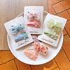 Children's nail sequins, hairgrip with bow, hairpins, Korean style, new collection