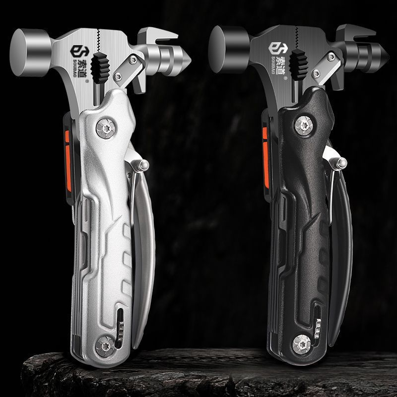 户外多功能锤钳子随身便携刀应急车载工具安全逃生野外露营破窗锤