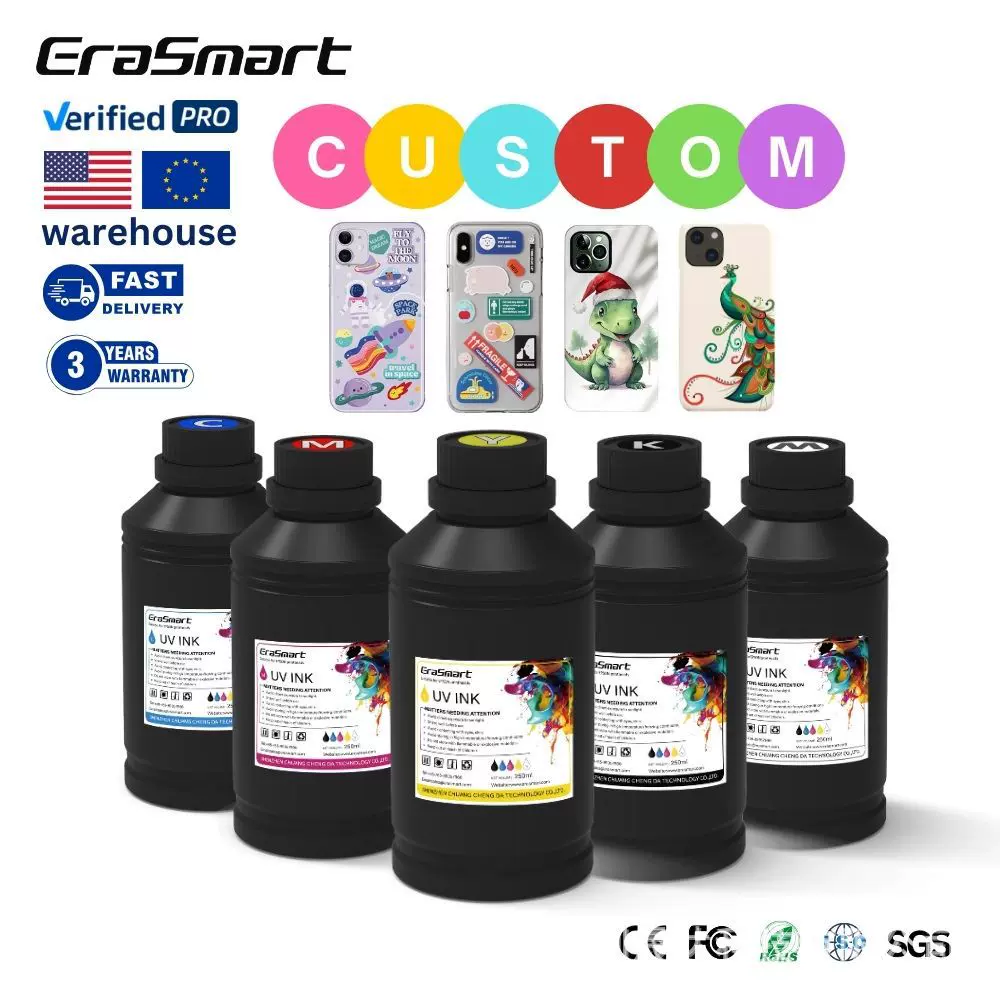 EraSmart现货批发UV水晶标墨水速干型彩墨打印专用兼容喷墨印刷机
