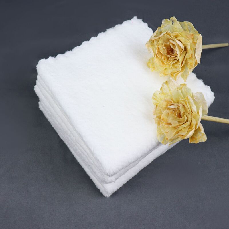 Coral Fleece White Small Square Towel Bath Thickened Absorbent Towel Hotel Disposable Napkin White Square Towel