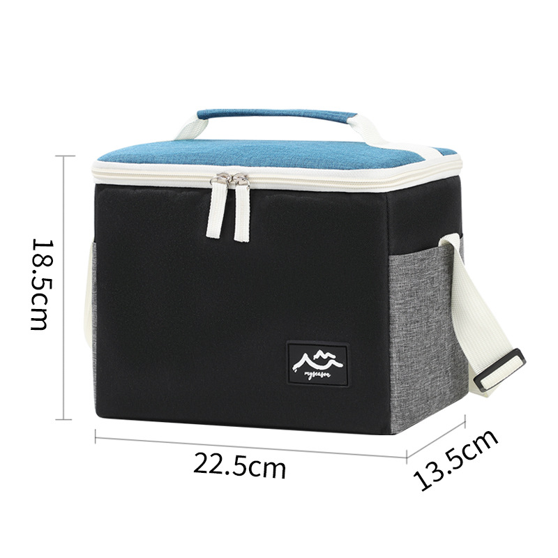 Bolsa de hielo transfronteriza de color contrastante bolsa de aislamiento de campamento al aire libre bolsa de almuerzo gruesa bolsa de caja de almuerzo