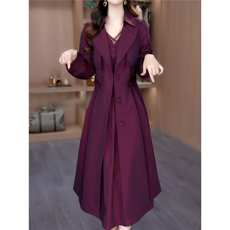 Elegant Mid-Length Trench Coat for Women, 2026 Spring New Style, Slim-Fit, Slimming Effect, Suit Collar Coat Elegant Mid-Length Trench Coat for Women, 2026 Spring New Style, Slim-Fit, Slimming Effect, Suit Collar Coat