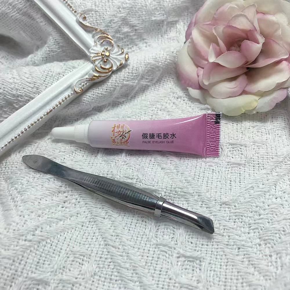Juego de combinación de pinzas de pegamento para pestañas postizas autoinjertadas, herramientas auxiliares de pegamento para pestañas, herramientas de belleza al por mayor