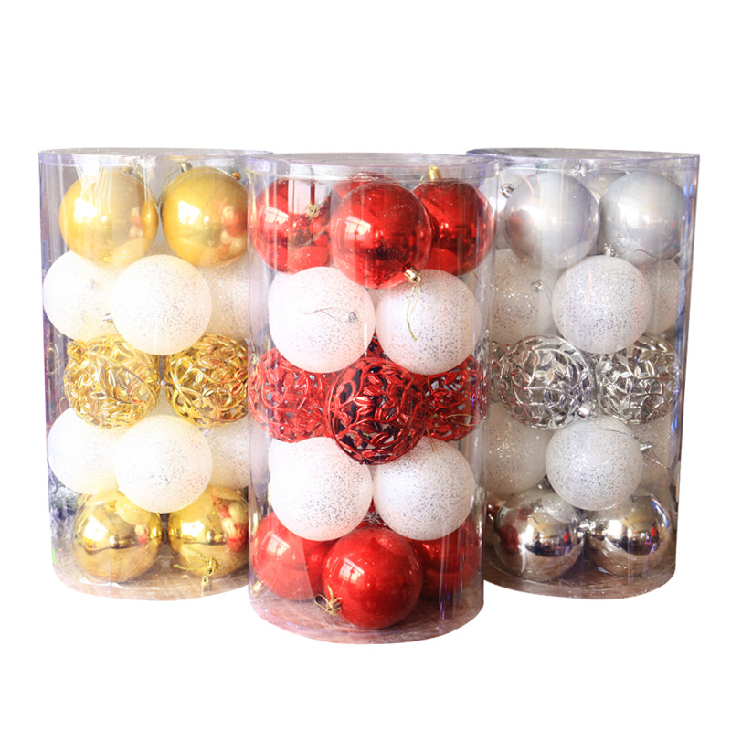 Liquidación 2023 escena de decoración de Navidad transfronteriza BOLA DE Navidad bola macaron centro comercial ventana techo bola hueca