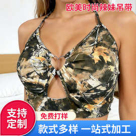 2026亚马逊外贸新款欧美时尚休闲女装潮流吊带跨境泳装女