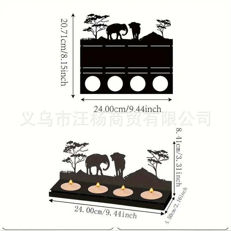 跨境创意家居发光装饰桌面圣诞节树金属铁艺麋鹿茶蜡烛台灯架摆件|undefined