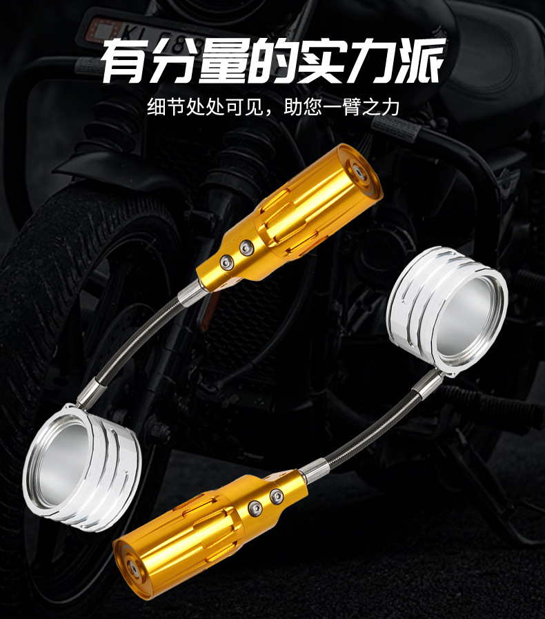Preload Adjustable Ring Shock Absorber Universal Motorcycle Modified Aluminum Alloy Rear Shock Absorber Cylinder Adjustable Preload Accessories