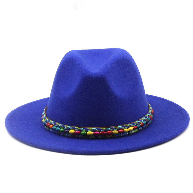 Retro Flat Big Brimmed Woolen Jazz Top Hat Wholesale Nihaojewelry display picture 28