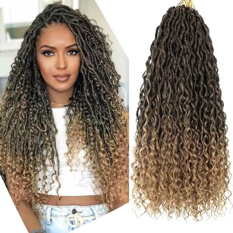 Peluca africana de fibra química concubina Río Locs trenza de cabello de ganchillo trenza de pelo sucio