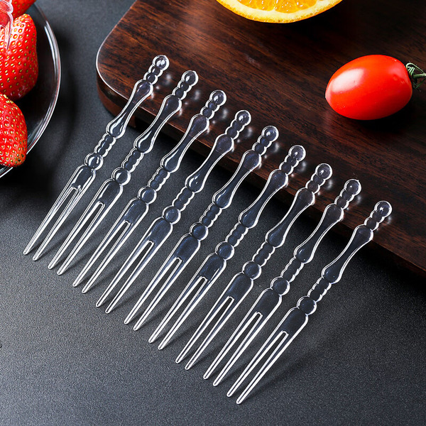 Plastic bamboo fork
