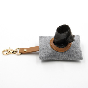 Ready-Made Felt Dog Poop Bag Storage Bag, Outdoor Pet Garbage Bag Dispenser, Dog Poop Bag Small Bag
