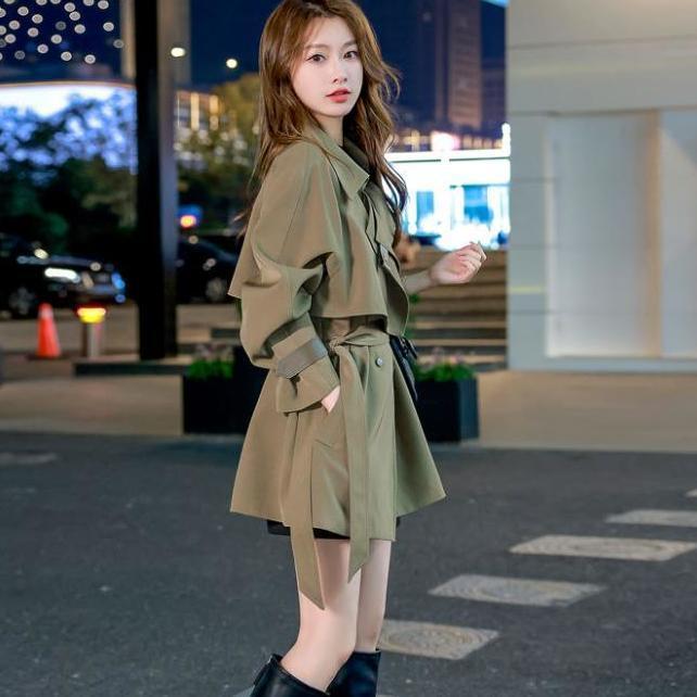 风衣外套小个子女2025新款春秋中长款韩版时尚洋气大衣设计感|undefined