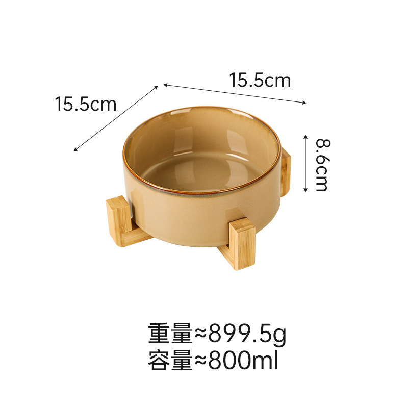 日式窑变陶瓷宠物猫碗盆狗碗饮水碗双碗保护颈椎慢食碗防噎防打翻|undefined