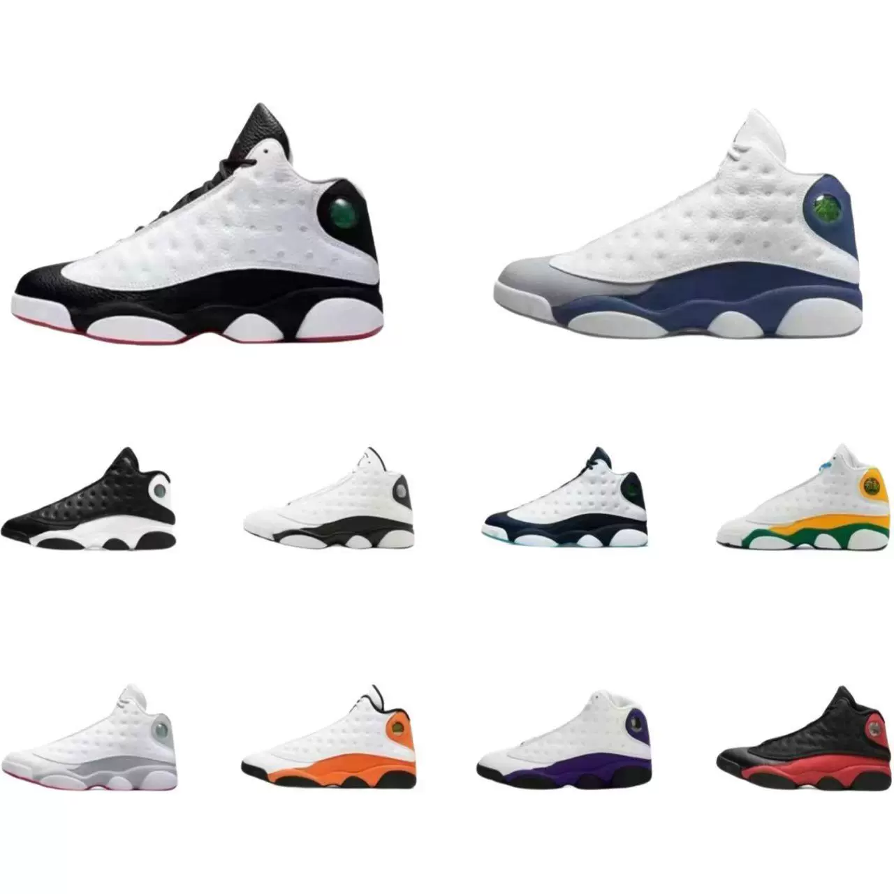 Putian Shoes aj13 Black and White Panda Black Cat Obsidian Lakers high quality Joe 13 High-top Men's and Women's Sports Basketball Shoes