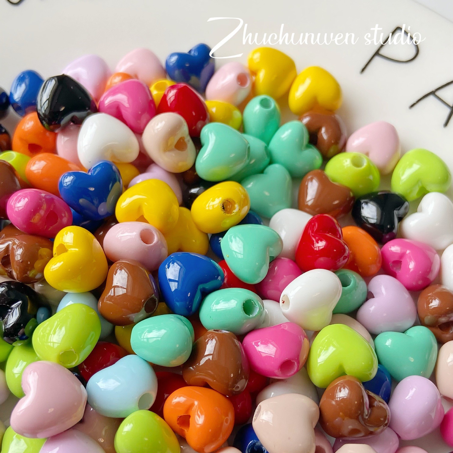 Coloridos cuentas de alta saturación serie de cuerdas de teléfono móvil DIY joyas de cadena en joyas hechas a mano accesorios de cuentas sueltas